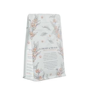 ถั่วสีขาวบรรจุภัณฑ์ถุงกาแฟฟอยล์ถุงด้านล่างแบนที่มีซิปและวาล์ว - Product Image 1