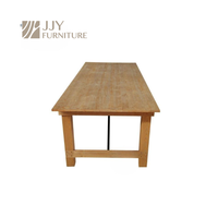 JJY-YHZ-A003 usine vente en gros de table de ferme pliante en pin table à manger d'événement de mariage campagnard