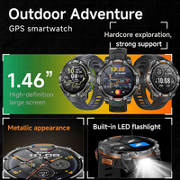 KC108 Smartwatch mit GPS Offline-Karten ChatGPT KI-Sprachassistent Taschenlampe Kompass Robuste Outdoor-Sport-Smartwatch für Männer