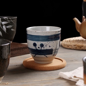 Cốc trà gốm cổ điển vẽ tay gốm thô nhà súp nếm bát cốc cà phê - Product Image 5