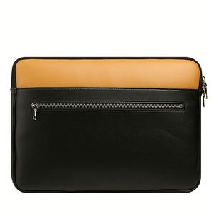 Funda para Portátil de Cuero PU al por Mayor, Transpirable, Antirrobo, Resistente a Golpes, Impermeable, con Bolsillo Frontal con Cremallera, Delgada, para Negocios, de 13/14/15.6 Pulgadas - Product Image 1