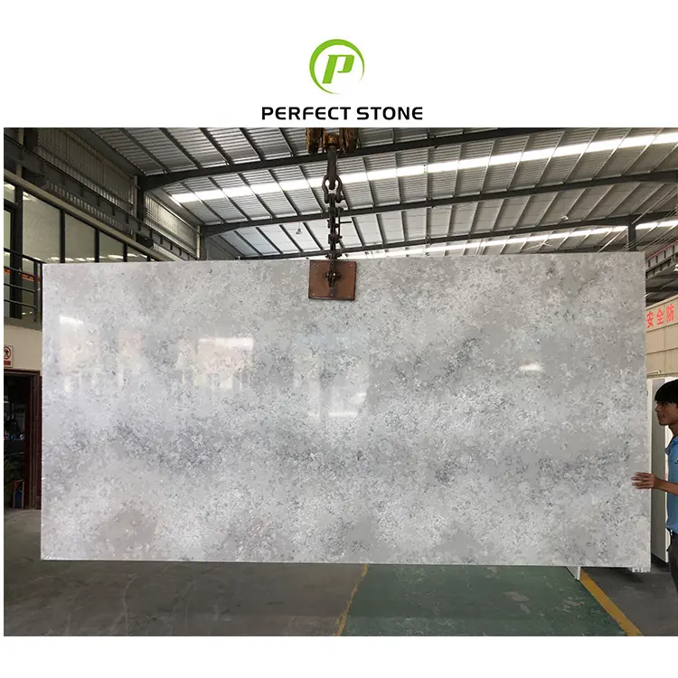 sparkling lake quartz stone Slabs Engineering Slab for countertop