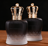 Flacon de parfum luxueux vide de 50 ml et 100 ml, flacon de parfum en verre transparent avec bouchon en forme de couronne