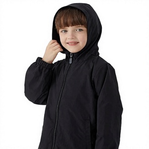 Veste coupe-vent personnalisée pour enfants, vente en gros, veste à capuche légère coupe-vent pour filles et garçons, fermeture éclair, OEM ODM - Product Image 3
