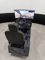 Simulateur de conduite automobile en ligne avec écran incurvé de 34 pouces, simulateur d'entraînement à la conduite