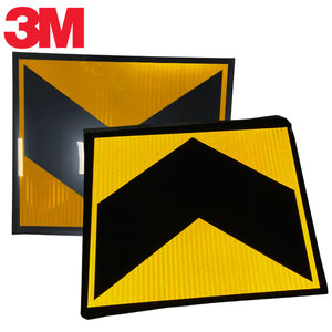 Film réfléchissant microprismatique jaune fluorescent 3M 3940 pour signalisation routière, conforme à la norme ASTM D4956 Type III, impression personnalisée pour signalisation de sécurité - Product Image 1