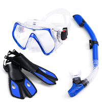 Palmes de natation lunettes de plongée en apnée masque de tuba sec équipement plongée sous-marine palmes de natation ensemble palmes adultes