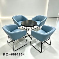 Chaise de salle à manger en cuir PU, fauteuil moderne avec pieds en métal noir, siège rembourré pour salon, réception, salle de réunion