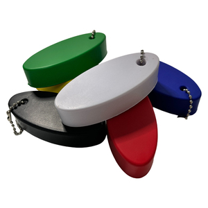 Groothandel Pu Drijvende Sleutelhanger Boot Sleutel Ovale Pu Float Sleutelhanger Voor Varen Waterdichte Drijvende Sleutel