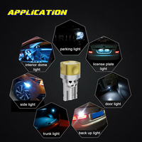 T10 W5W 194 LED-Birne 3030 3SMD, Rotes Licht für Auto-Innenraumbeleuchtung, Seitenmarkierungsleuchte und Rücklicht