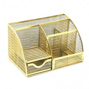 Best Quality Desktop <b>Organiser</b> <b>Drawer</b> Turquoise Pen Holder Office Metal Desk Tidy Versatile Stationery <b>Storage</b> - Product Image 5