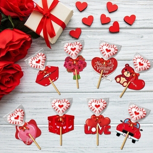Nouveaux décorations de sucettes en forme de cœur pour la Saint-Valentin pour la décoration de fête - Product Image 2