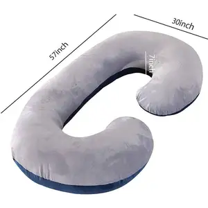 Travesseiro de gravidez em forma de c, atacado, travesseiro de corpo inteiro para dormir lateral