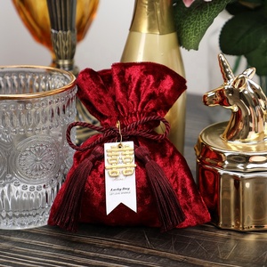 Gland cordon velours sacs 11*14cm saint valentin sacs bijoux cadeau velours sacs mariage bonbons emballage pochettes - Product Image 6