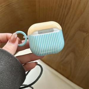 Linda Funda para AirPods con Rayas Amarillas y Azules, Compatible con AirPods 1/2/3/4 y Pro 1/2/3, Carcasa Protectora Antiarañazos - Product Image 3