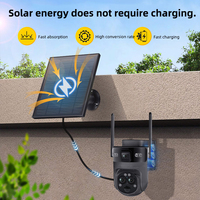 Caméra de sécurité UBOX solaire WiFi/4G PTZ 15X avec 3 objectifs, 6MP, couleur intégrale, batterie intégrée, vision nocturne et visualisation mobile