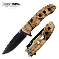 Taktisches Klappmesser im Camo-Design, OEM-anpassbar, schwarz beschichtet, 3Cr13 Stahl, Flipper-Mechanismus, Keramikkugellager, EDC, Outdoor, Camping