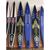 Vente en gros OEM 12'6 14 racing sup board planches de paddle de course planche de paddle gonflable avec pagaie en fibre de verre sports aquatiques