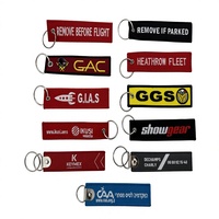 Porte-clés Pilote Personnalisé en Tissu Double Face avec Bordure Merrow pour Promotion Aéronautique - Vente en Gros Fabricant