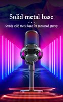 Microphone de jeu USB GAM-ME6S Rgb lumières éblouissantes ordinateur K enregistrement de chanson téléphone portable diffusion en direct jeu USB
