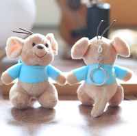 Mini souris en peluche porte-clés, animal en peluche, pendentif, jouet pas cher pour machine à griffes, porte-clés en peluche pour sac à dos