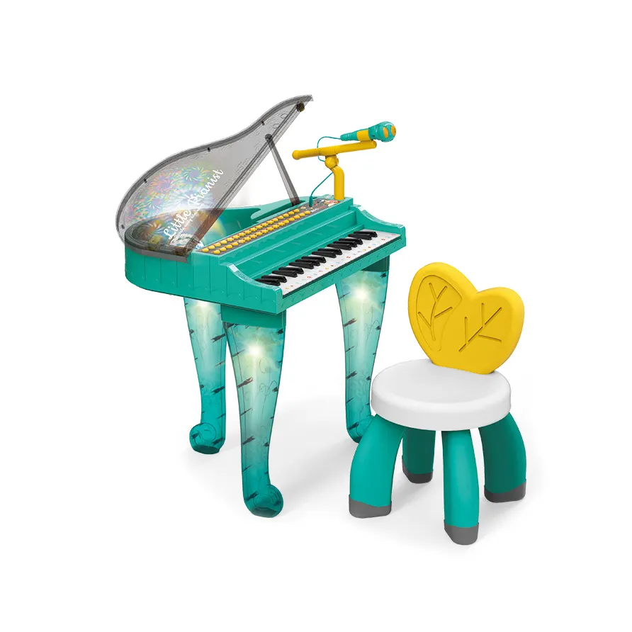 High quality children musical instrument toy piano multi-function early teaching electronic organ grand keyboard with microphone