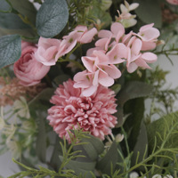Couronne de fleurs artificielles en tissu de soie de style européen, roses et lotus, pour décoration murale ou de porte de mariage, vente en gros