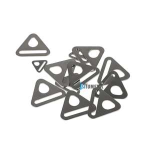 Nuevo triángulo D anillo hebillas de acero inoxidable con barra giratoria Clip Dog Tag Clip bolsa Correa ajustador para longitud de correa - Product Image 3