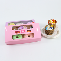 Boîte d'emballage personnalisée en gros pour desserts, pâtisseries, sushis, gâteaux, donuts avec fenêtre