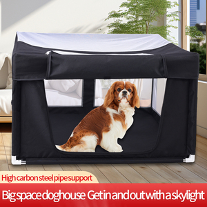Maglia traspirante eco-friendly in plastica per bambini confortevole e sicura cerniera pieghevole Pet Dog tenda gioco recinzione con tetto - Product Image 2