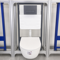 WC suspendu moderne en céramique monobloc Tornado Flush, avec siphon en P rond, certifié CE Europe
