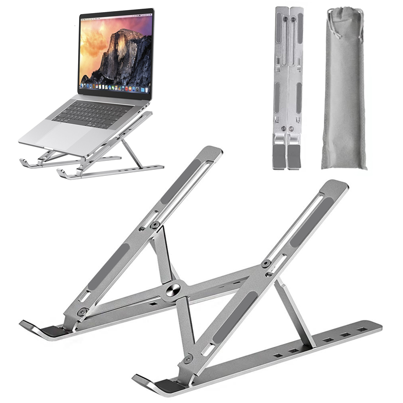 Bestverkopende Producten Verstelbare Metalen Aluminium Notebook Houder Draagbare Opvouwbare Laptop Standaard