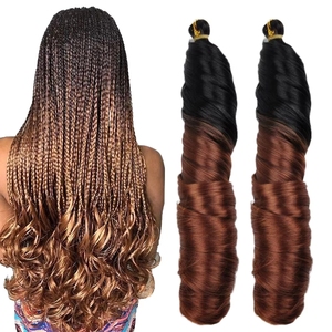 Pháp Tây Ban Nha xoăn bện phần mở rộng tóc cho Ombre tóc vàng tổng hợp tóc Loose sóng nhuộm hóa học hộp Bím Tóc Crochet - Product Image 1