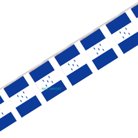 Guirlande de mini-drapeaux d'Haïti pour la décoration de fêtes scolaires, salles de classe et événements sportifs