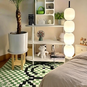 <span class=keywords><strong>Lampada</strong></span> da Terra Minimalista Stile Mid-Century con Globo Sovrapposto, Base in Marmo e Vetro Opaco per Arredamento Interno Soggiorno - Product Image 4