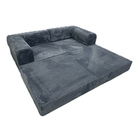 Canapé-lit modulaire chinois en tissu avec pieds en acier inoxydable, forme carrée, multifonctionnel, doux et écologique