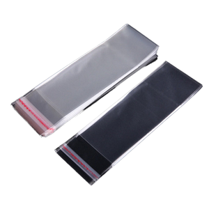 Sacs OPP transparents en cellophane personnalisables de 1,5 mil avec logo, adhésifs, pour emballage de chaussettes, vêtements et fourrures - Product Image 1