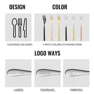 Juego de Cubiertos de Acero Inoxidable, 4 Piezas, Dorado y Blanco, Regalo Empresarial, Cubiertos Metálicos - Product Image 3