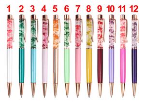 Wholesale Novel Creative DIY Oiled Dry Flower Metal Ballpoint <b>Pen</b> With Custom Logo Printed Laser Advertise for Office Stationery - Product Image 6