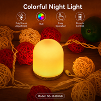 Petite veilleuse 3D avec commande tactile et télécommande, lampe décorative LED en cuivre