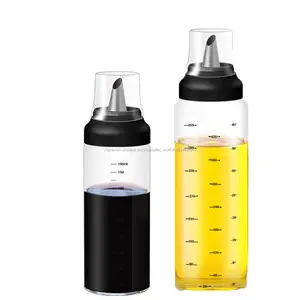 vidrio botella de vinagre de salsa dispensador de aceite de oliva y de vidrio de cocina dispensador de aceite de