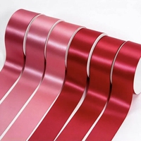 Ruban en satin polyester de qualité supérieure, 196 couleurs pour Halloween et Noël, DIY roses éternelles