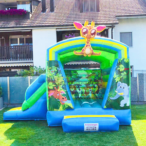 Castillo inflable comercial para fiestas infantiles al aire libre, casa de brinco inflable con temática de jungla, castillo inflable tipo safari. - Product Image 3