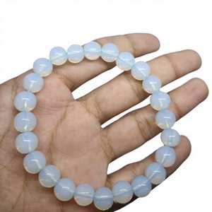 Opalite <b>Bracelet</b> Polished Bead Crystal <b>Bracelet</b> Synthetic Opal Stone Stretch <b>Bracelet</b> Fashion Jewelry Gift - Product Image 1