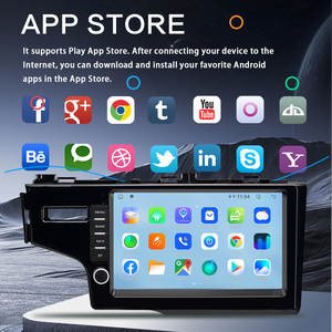 LELV 9\" Pemutar DVD Mobil untuk Honda Fit <span class=keywords><strong>3</strong></span> Jazz 2014-2020 Navigasi GPS Otomatis Pemutar Video Stereo dengan Carplay Android 14 WIFI - Product Image 3