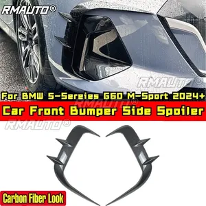 สปอยเลอร์กันชนหน้ารถยนต์ G60 สีดำเงา สไตล์ M-Sport พร้อมครีบอากาศ สำหรับ BMW ซีรีส์ 5 G60 ปี 2024+ อุปกรณ์ตกแต่งรถยนต์ - Product Image 2