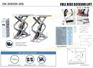Sollevatore idraulico sotterraneo a forbice per auto usate per stazione di servizio per veicoli DK-30S macchina di sollevamento auto - Product Image 5