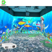 Projecteur holographique interactif au sol pour restaurant, salle de bal, forêt fantastique immersive, bar océanique, KTV, projection interactive 1080p 2x3x2x6m
