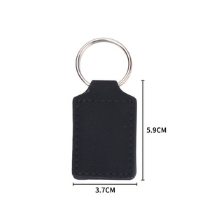 Sang trọng khoảng trống Keychain laserable Giả Da PU da hình chữ nhật vòng tròn hình dạng hình bầu dục thời trang <span class=keywords><strong>Keyring</strong></span> cho khắc laser - Product Image 4