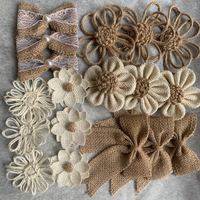 Tissu Rose en lin/Jute de style rustique, 50 m, étoffe en lin, Jute pour mariage, fleurs artisanales faites à la main, accessoires décoratifs